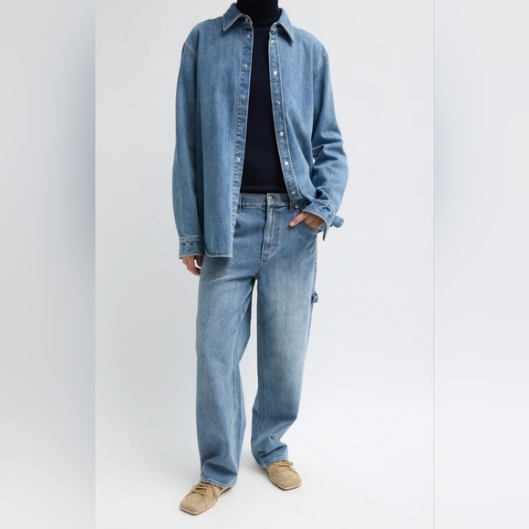 TIBI Classic Denim Slouchy Carpenter Jean 116 NWT Sz 31 - Picture 6 of 14